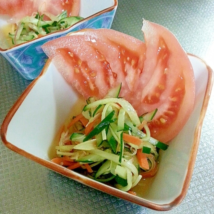 香味野菜で酢の物サラダ